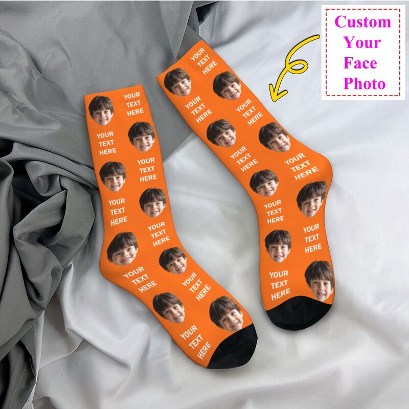 パーソナライズされた写真テキストカスタム男性女性クルーソック - Dress Sock Men のレビューと価格