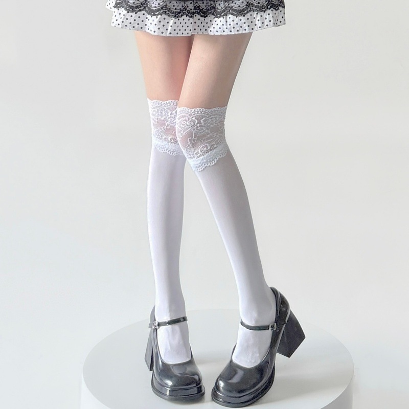 春・秋用ホワイトレースフリルミッドカーフソックス、メイラード - Boot Sock Slouchy のレビューと価格