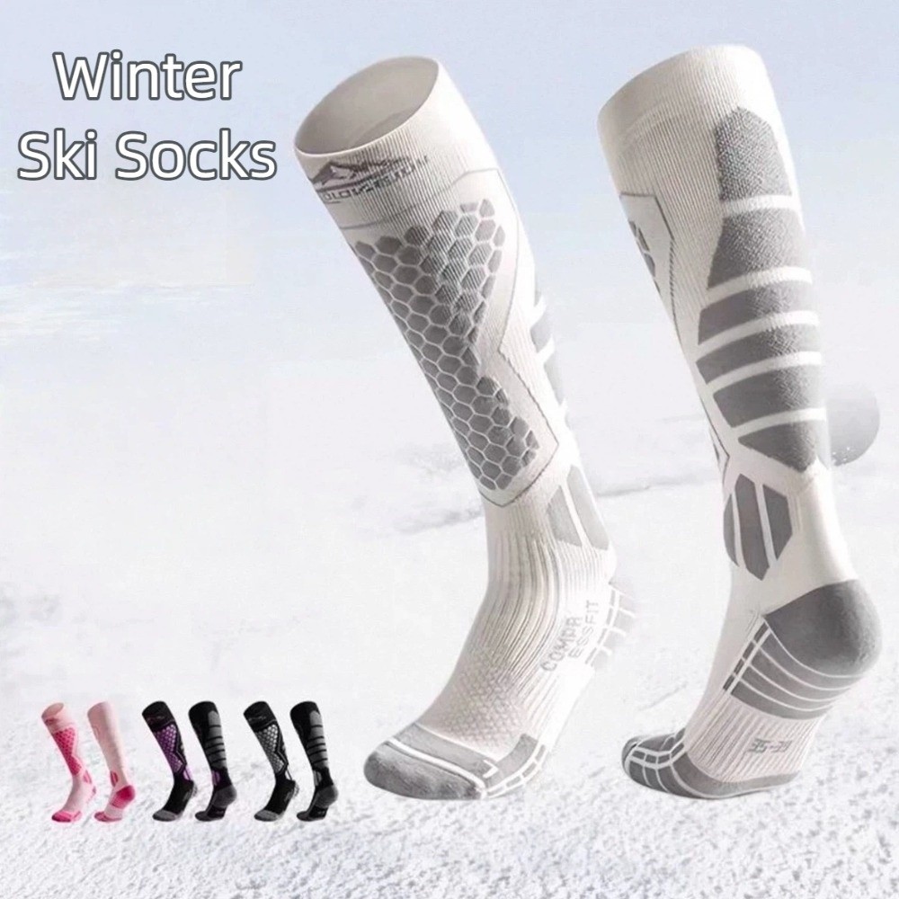 新しい厚みのあるスキーソックス滑り止めサーマルニーハイソック - Thermal Sock Winter のレビューと価格
