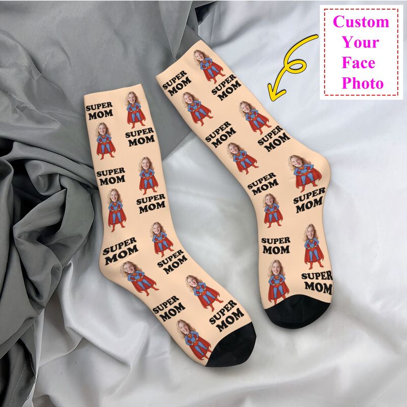 スーパーママカスタムメンズクルーソックスユニセックス楽しいパ - Dress Sock Men のレビューと価格
