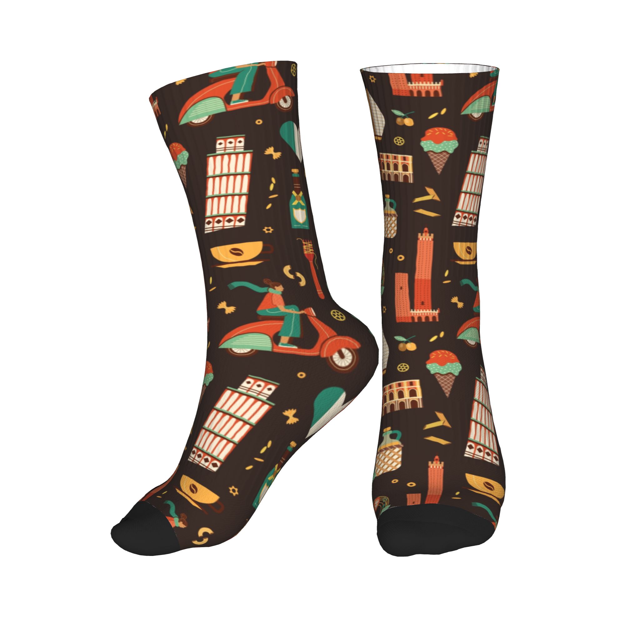 イタリア旅行イタリア料理ランドマークドレスソックスメンズレデ - Dress Sock Men のレビューと価格