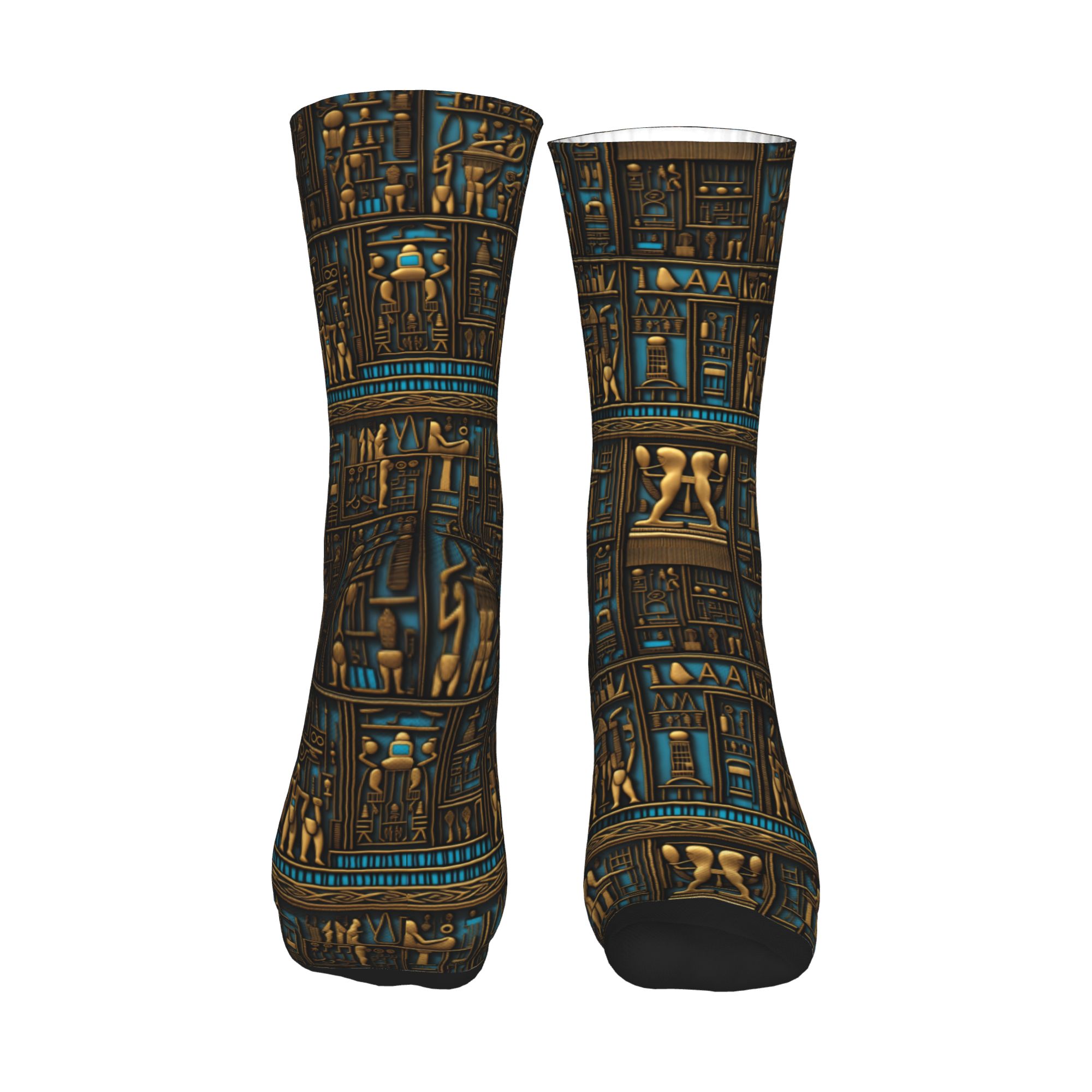 面白いメンズエジプト象形文字アートパターンドレスソックスユニ - Dress Sock Men のレビューと価格
