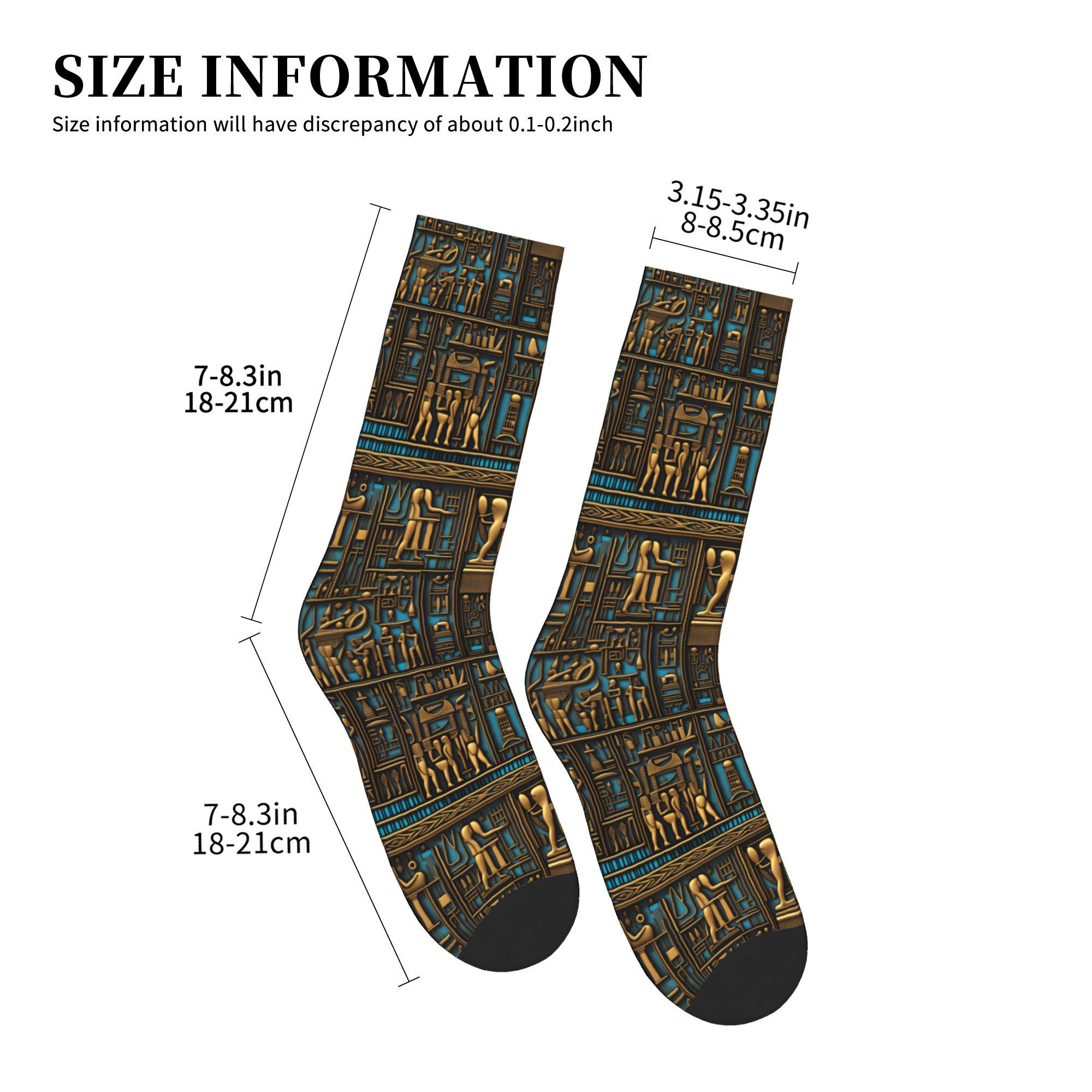 面白いメンズエジプト象形文字アートパターンドレスソックスユニ - Dress Sock Men のレビューと価格