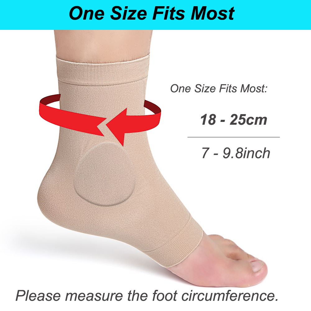 ブートゲルパッド、フック腱の足の保護のためのスリーブパッド入 - Ankle Brace Sock のレビューと価格
