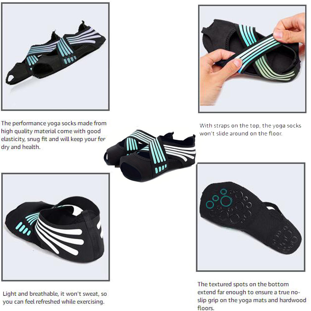 女性用ノンスリップトゥレスグリップソックス（1足）ピラティス - Grip Sock Yoga のレビューと価格