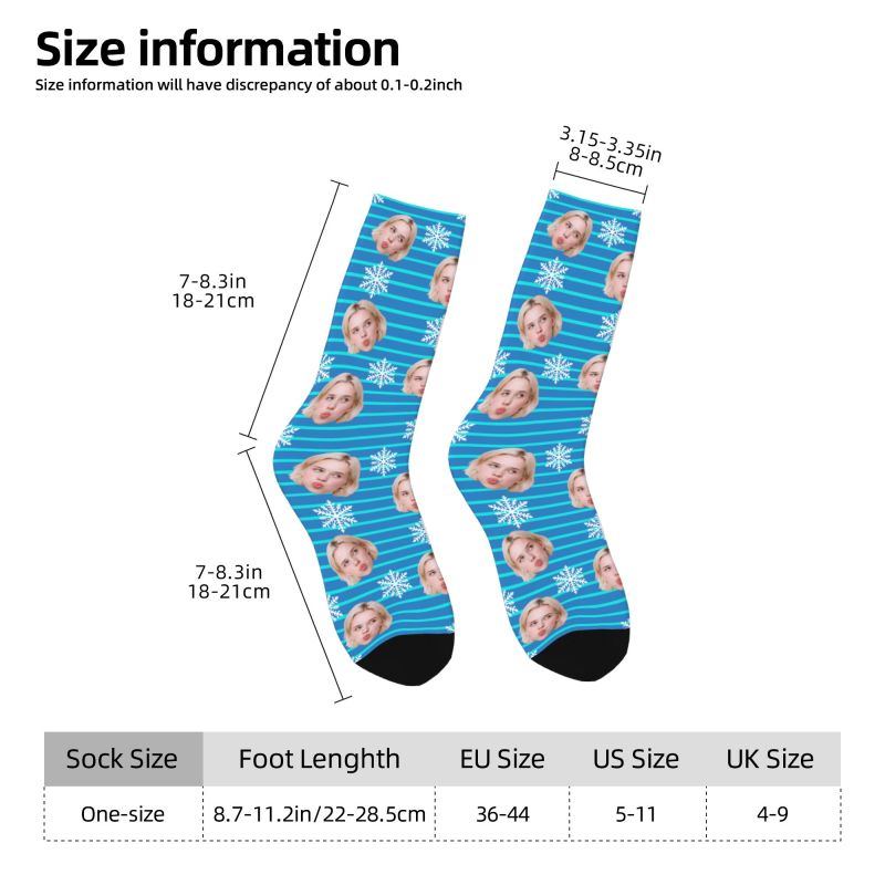 クリスマス顔写真パーソナライズされたカスタム男性女性クルーソ - Dress Sock Men のレビューと価格