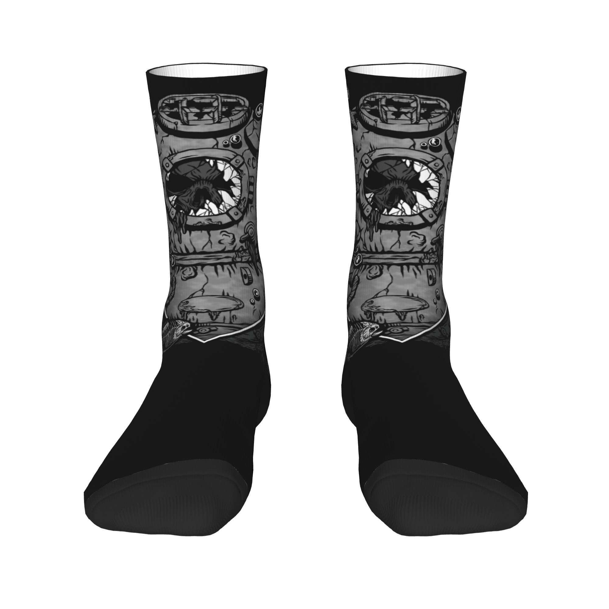 カスタム面白いメンズスキューバダイビングスカルドレスソックス - Dress Sock Men のレビューと価格