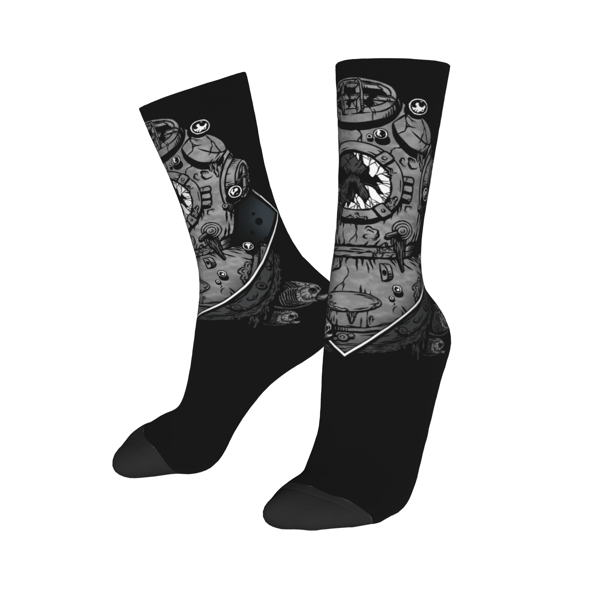 カスタム面白いメンズスキューバダイビングスカルドレスソックス - Dress Sock Men のレビューと価格