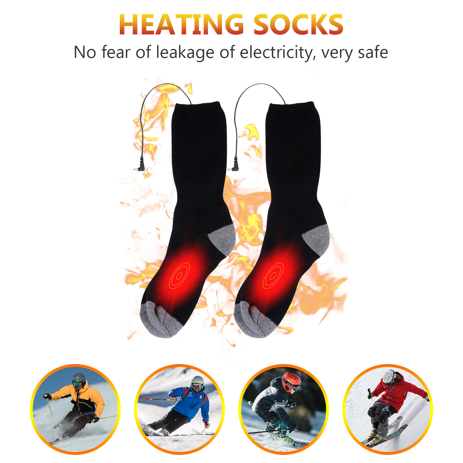 USB給電式暖かいフットウォーマー、高品質素材の暖かい靴下、 - Thermal Sock Winter のレビューと価格