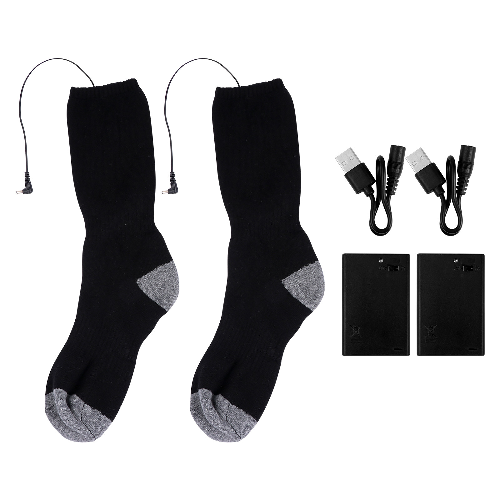 1セット USB加熱ソックス 冬の屋外旅行に最適な足温器サー - Thermal Sock Winter のレビューと価格