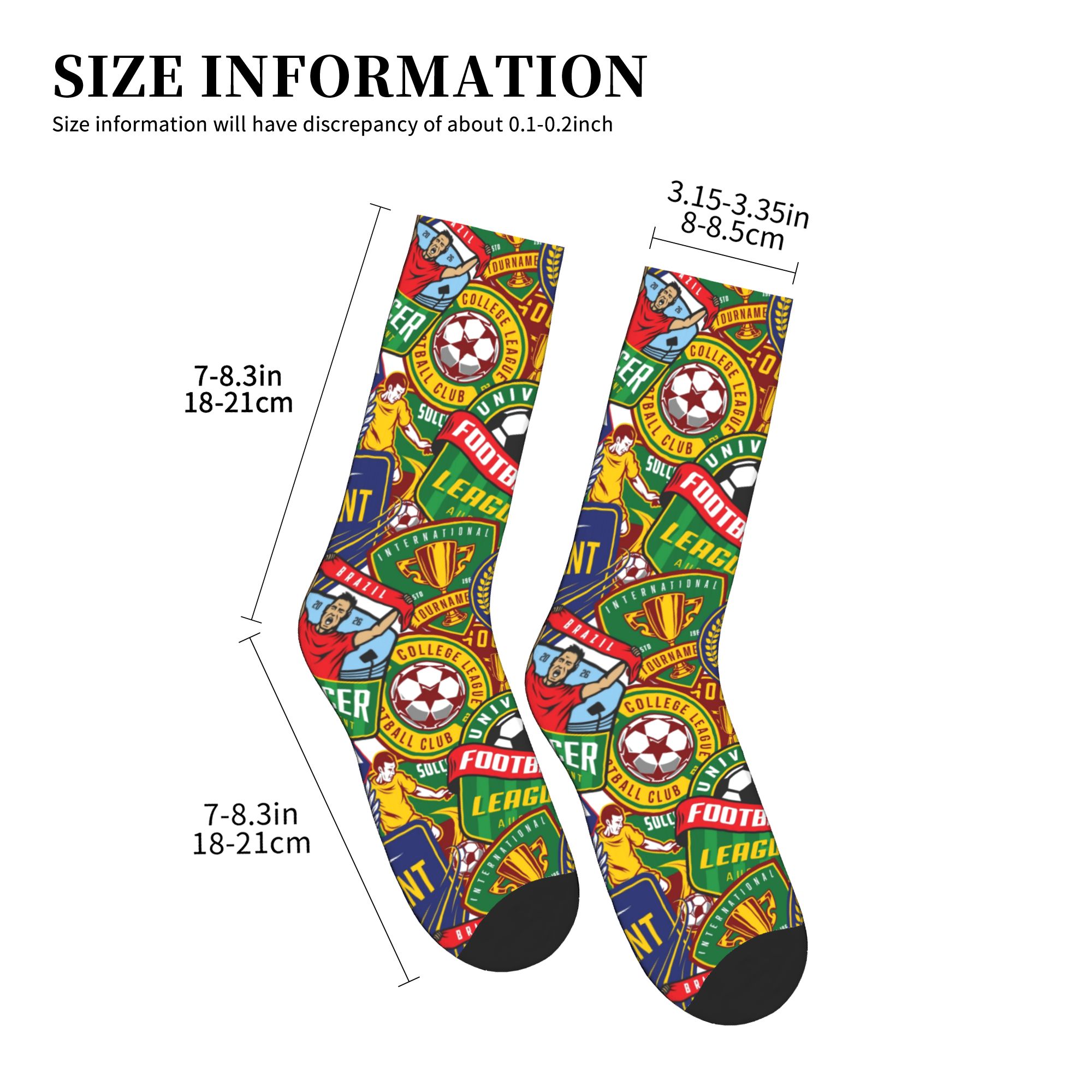 レトロサッカーバッジ緑赤スポーツシームレスプリントドレスソッ - Dress Sock Men のレビューと価格