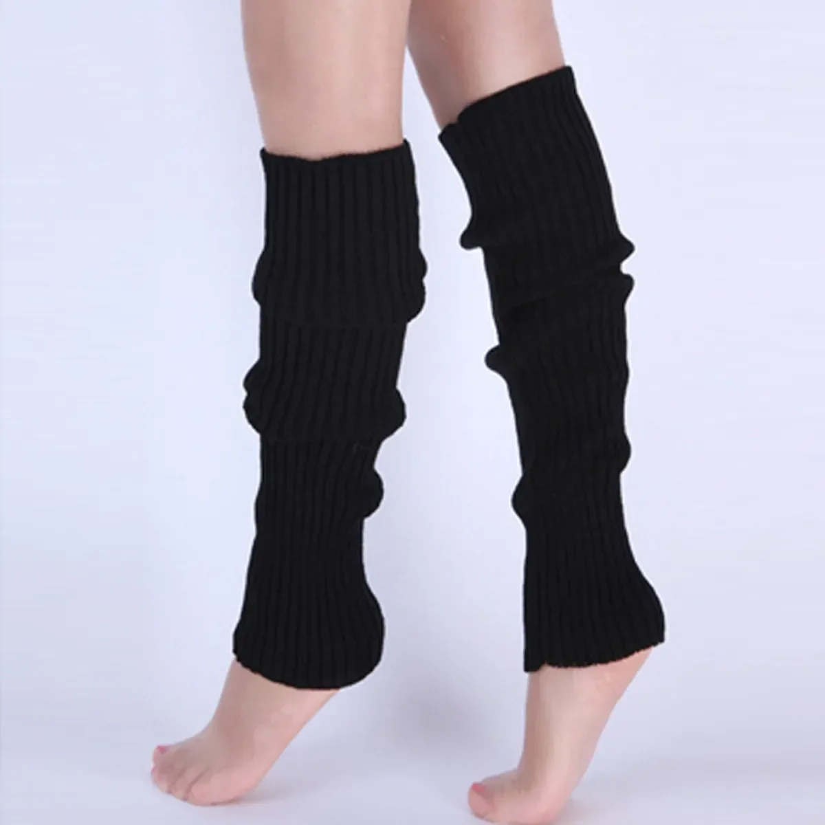 暖かいニットレッグウォーマー女性用ニーハイリブソックス快適な - Knee High Sock Women のレビューと価格